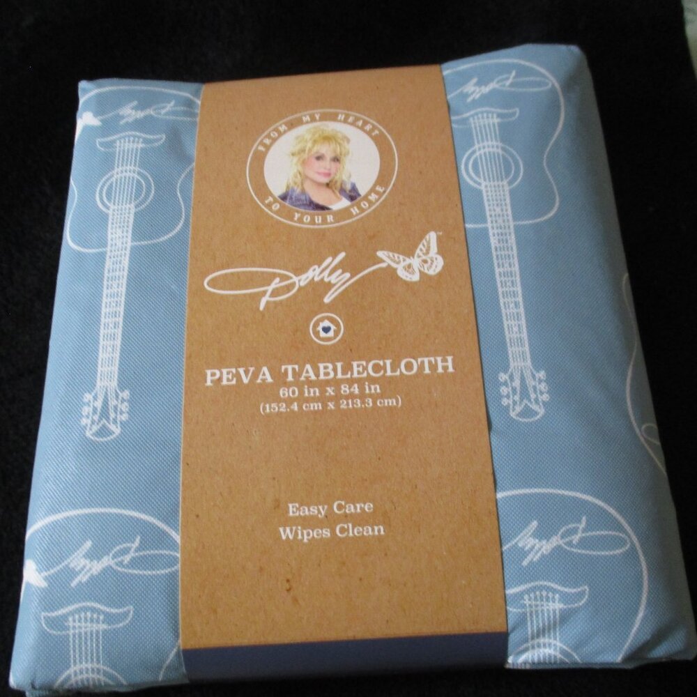 DG Dolly Parton Peva Tablecloth 60 X 84 Guitars NEW
